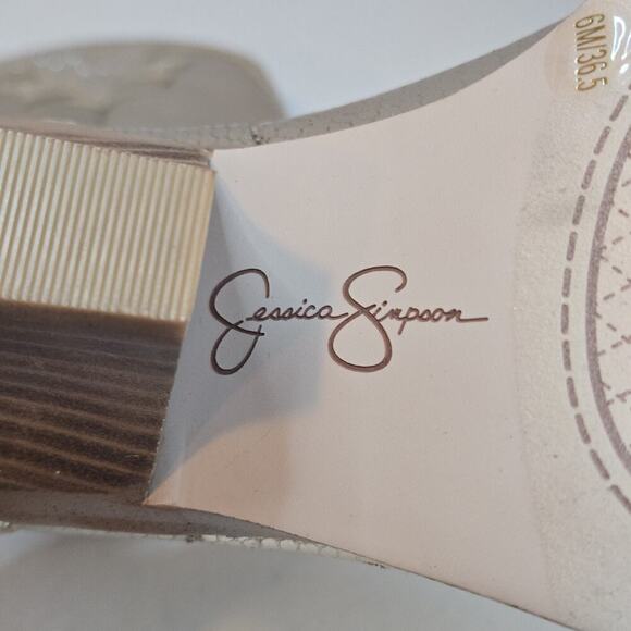 NEW Ankle Boots Jessica Simpson Champagne Embellished GLITTR Western Women Sz 6M - Picture 8 of 10